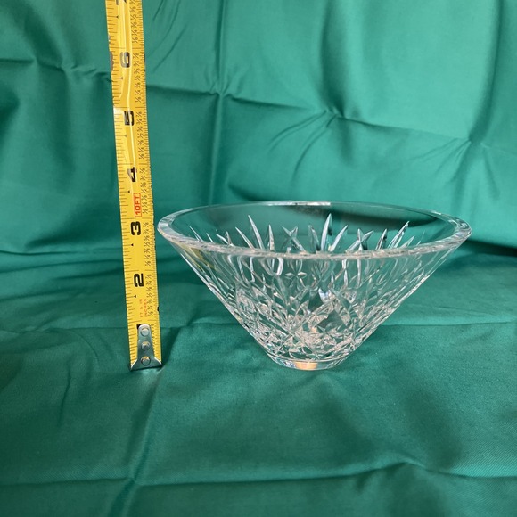 Vintage WATERFORD Innisfree Pattern Cut Lead Crystal 6" Diameter Tapered Bowl - Picture 5 of 11